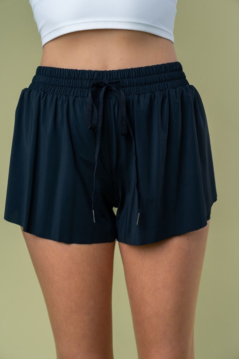 Black Flutter Active Short