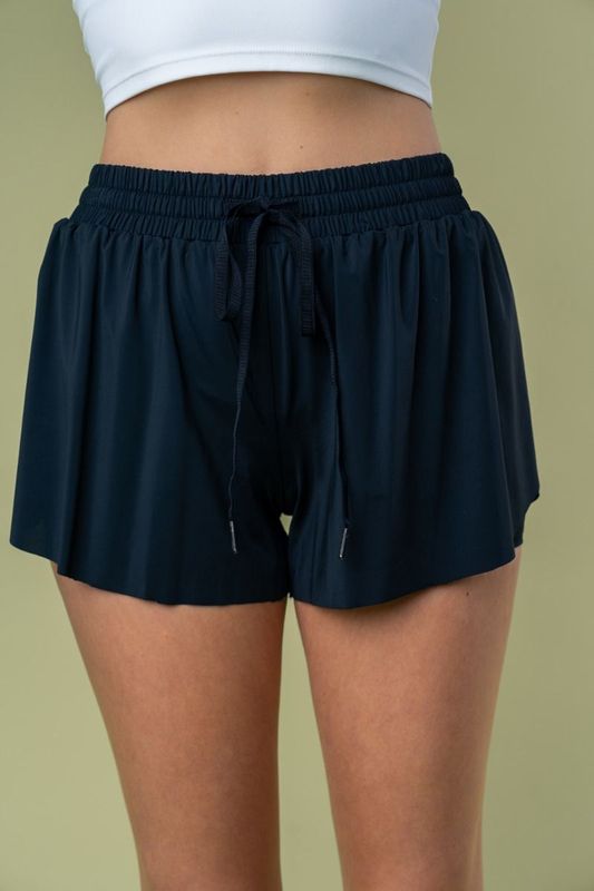 Black Flutter Active Short