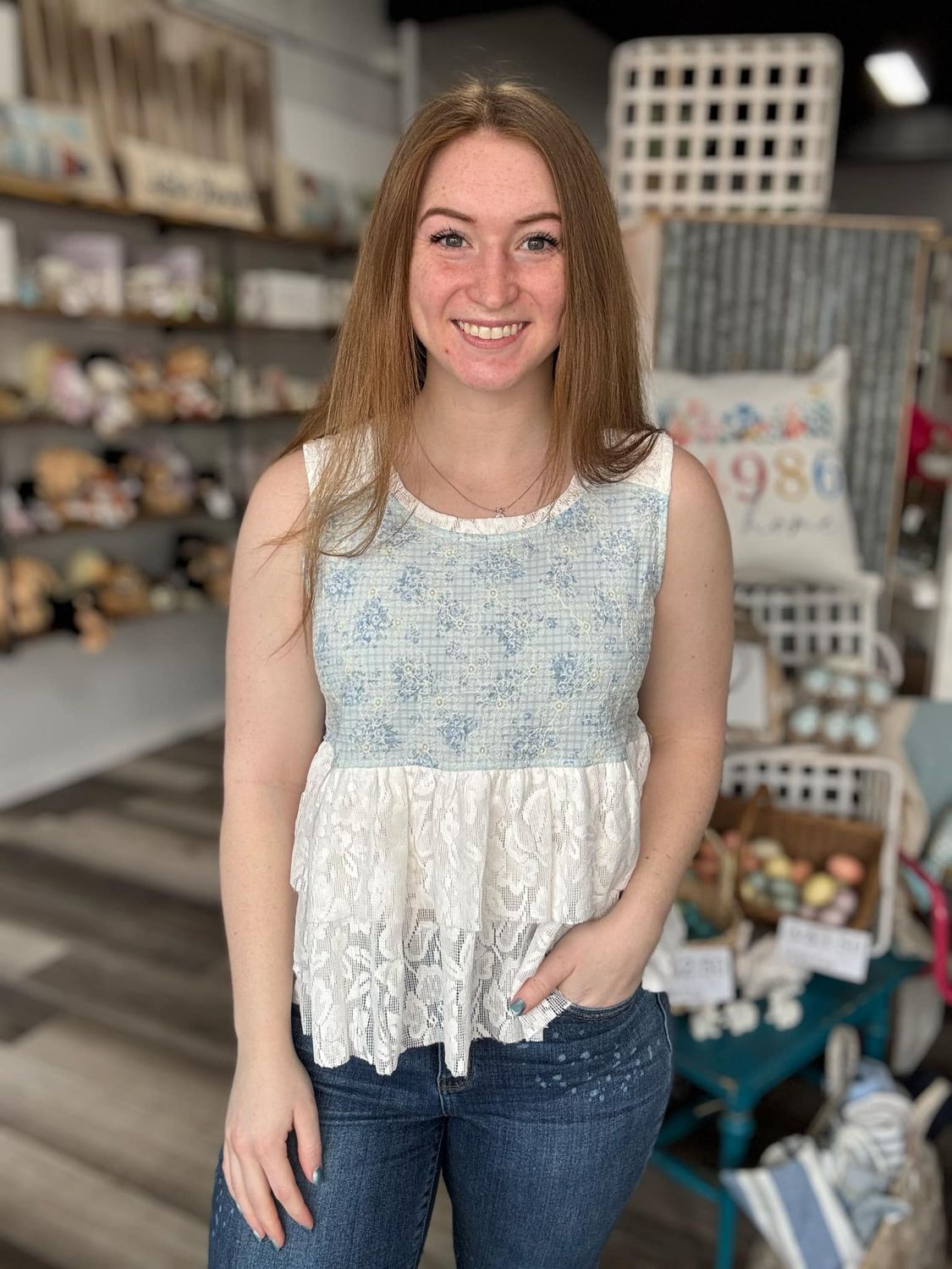 White Baby Doll Tank Top