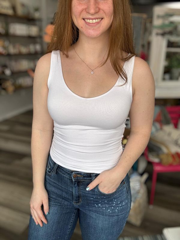 Double Layered V-Neck Tank
