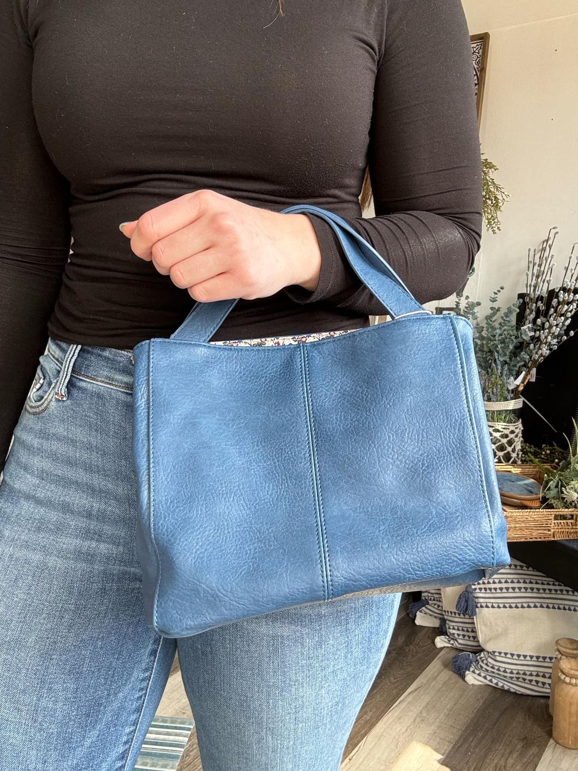 Bright Navy Brandi Convertible Crossbody Handbag