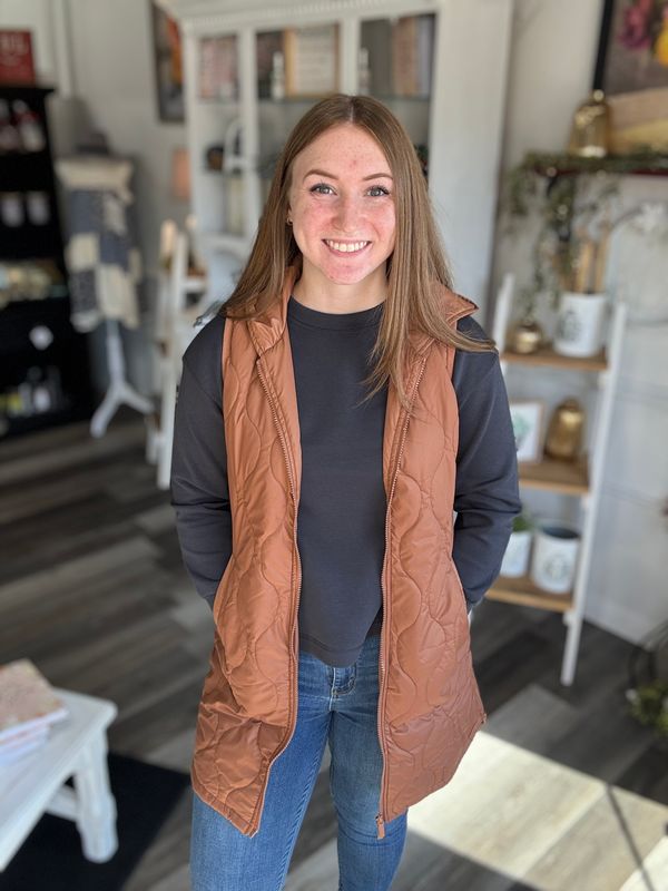 Pumpkin Quilted Vest