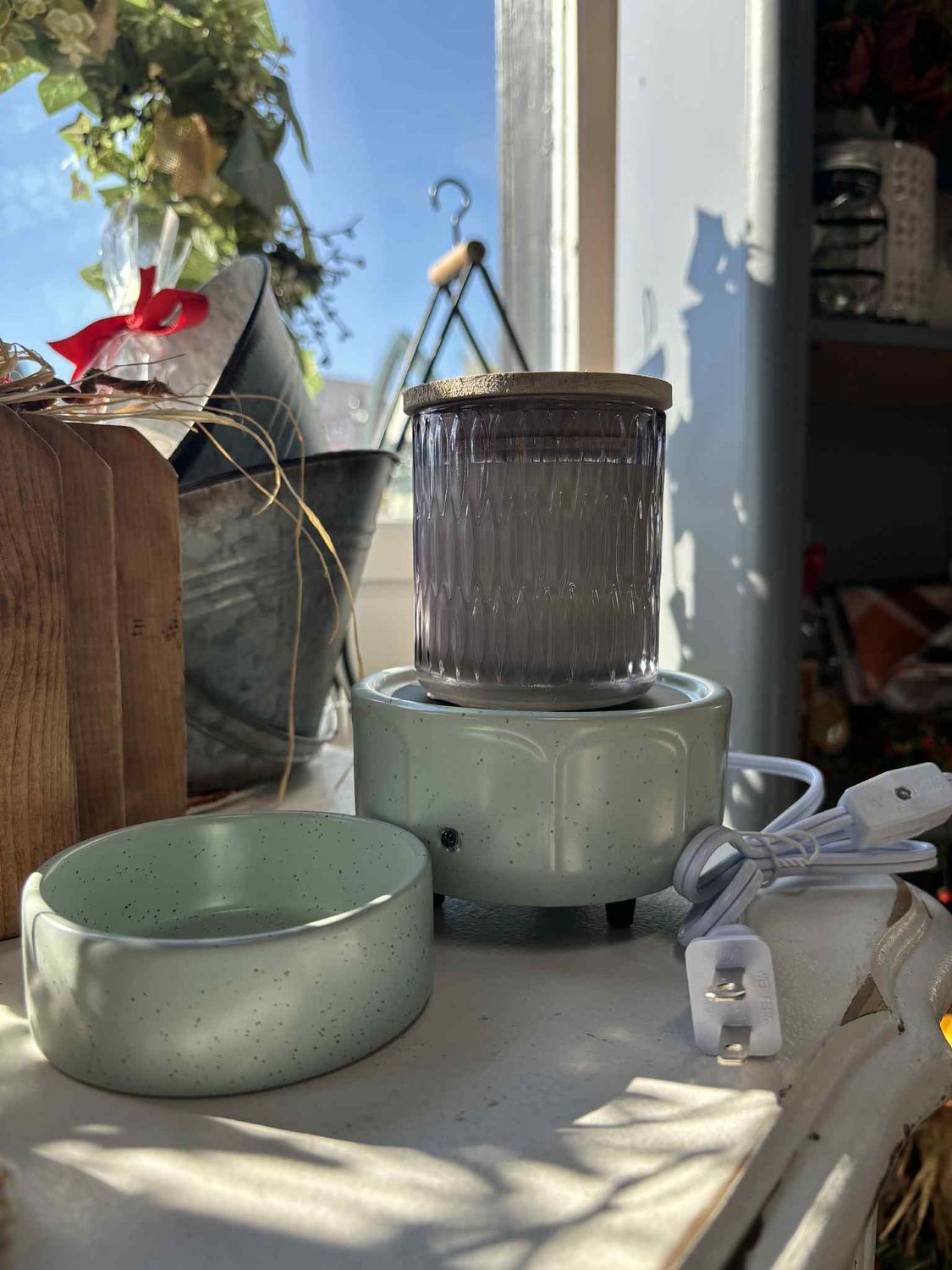 Blue Speckled Wax Melter