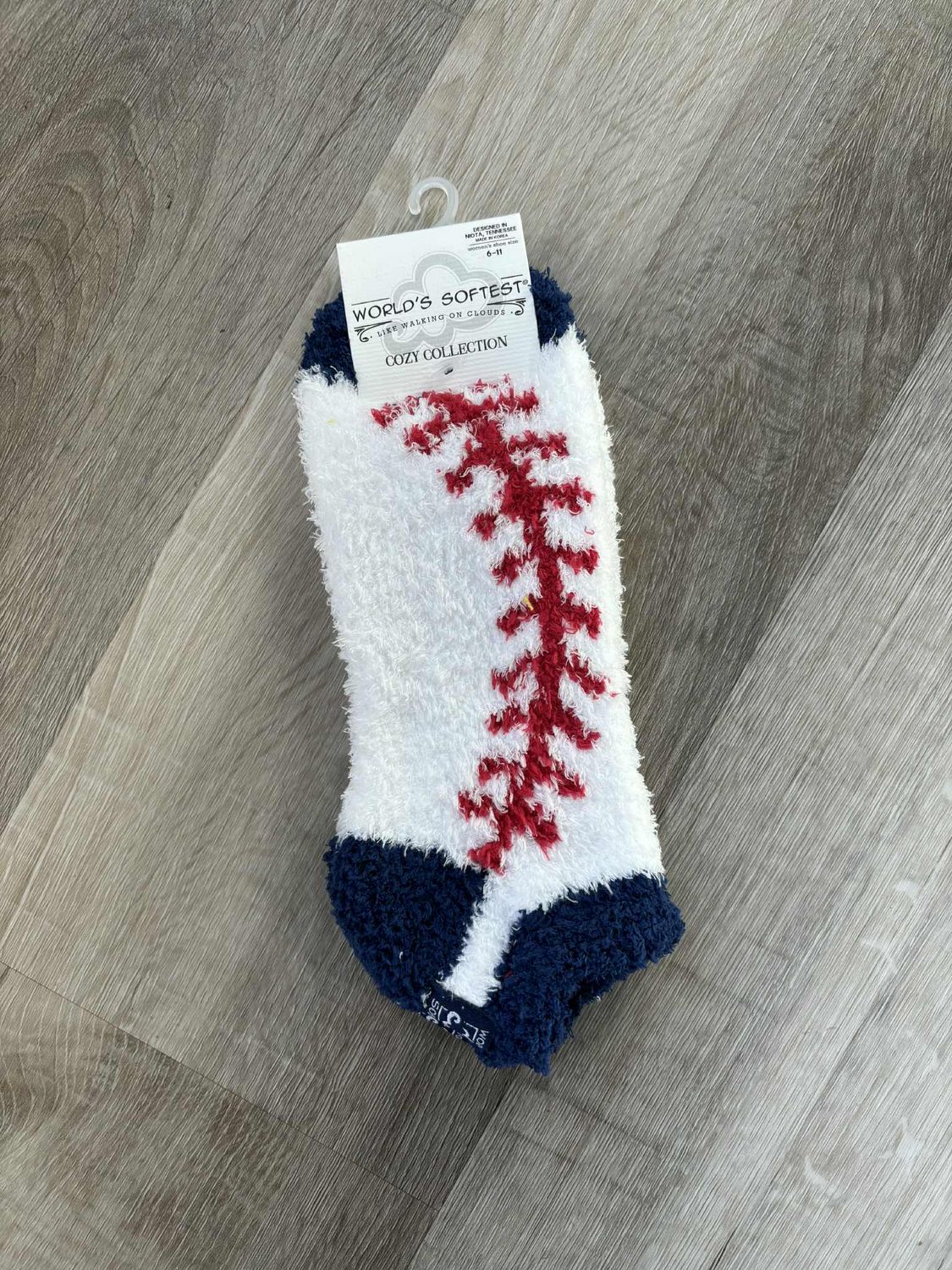 Baseball Cozy Low Sock