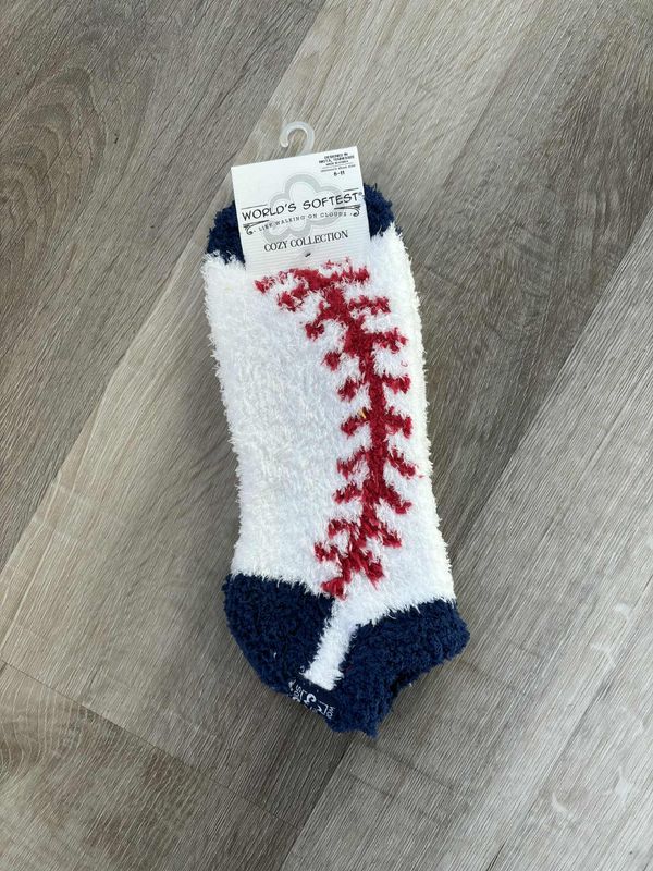 Baseball Cozy Low Sock
