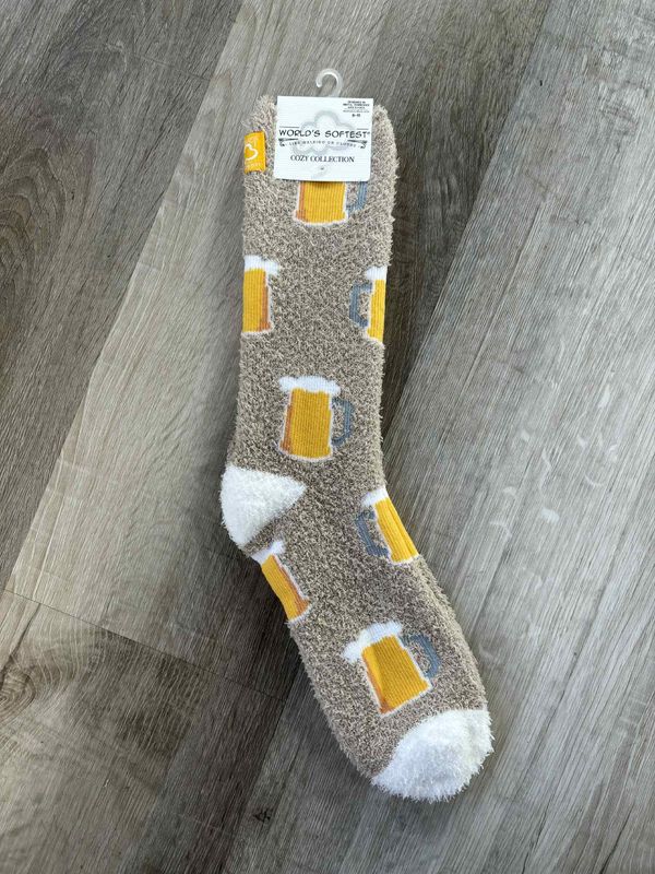 Beer Fall Cozy Crew Sock