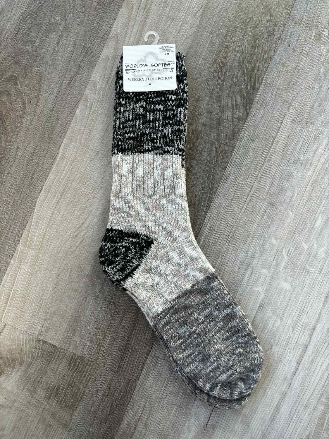 Stone CB Multi Weekend Ragg Crew Colorblock Sock