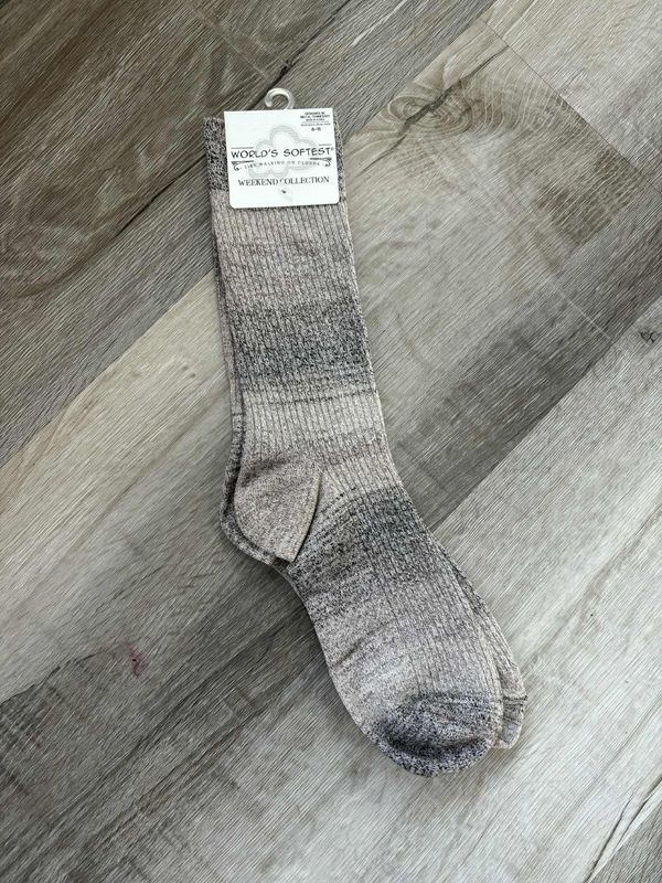 Walnut Weekend Rib Crew Sock