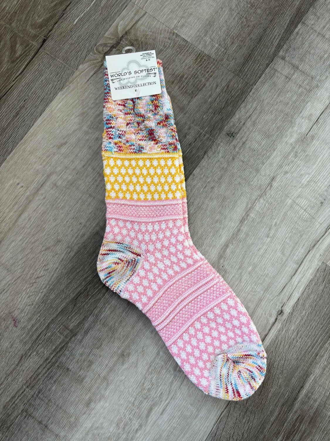 Whimsical Multi Weekend Textured Crew Socks