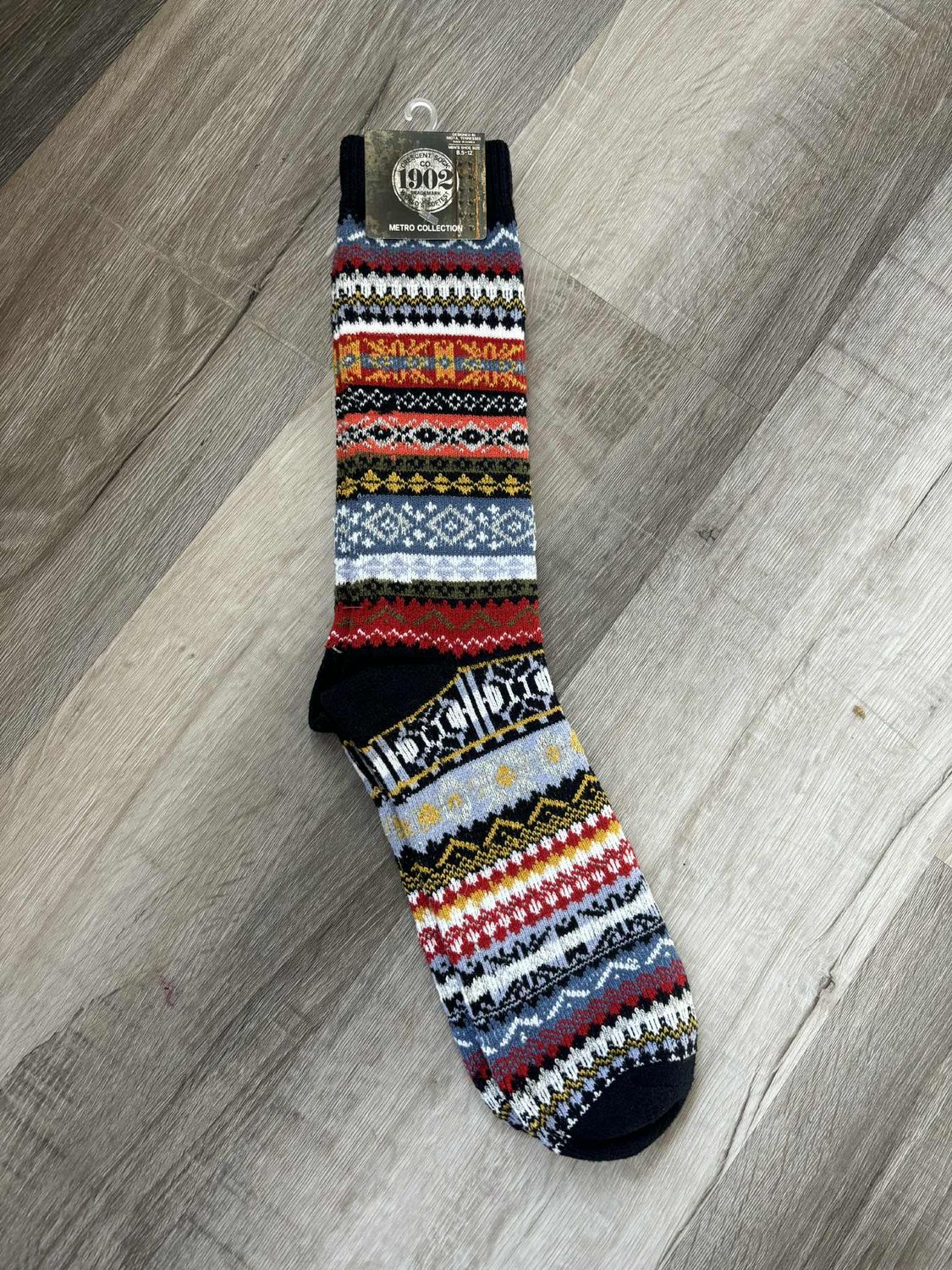 Navy Multi Holiday Men&#39;s Studio Crew Sock