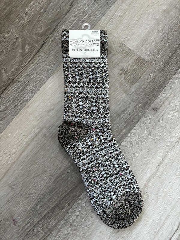 Blue Dark Confetti Holiday Confetti Crew Sock