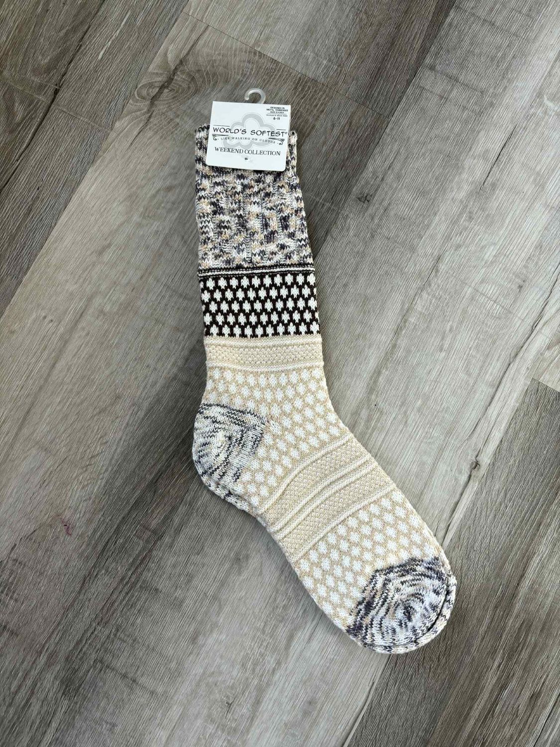 Cookie Dough Multi Weekend Gallery Textured Crew Sock