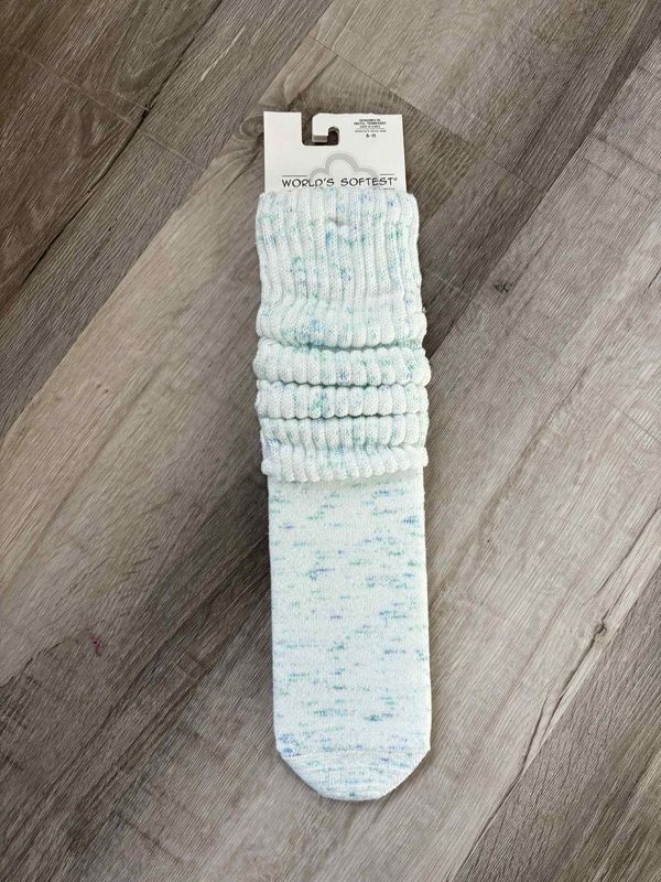 Blue Confetti Weekend Slouch Confetti Crew Sock
