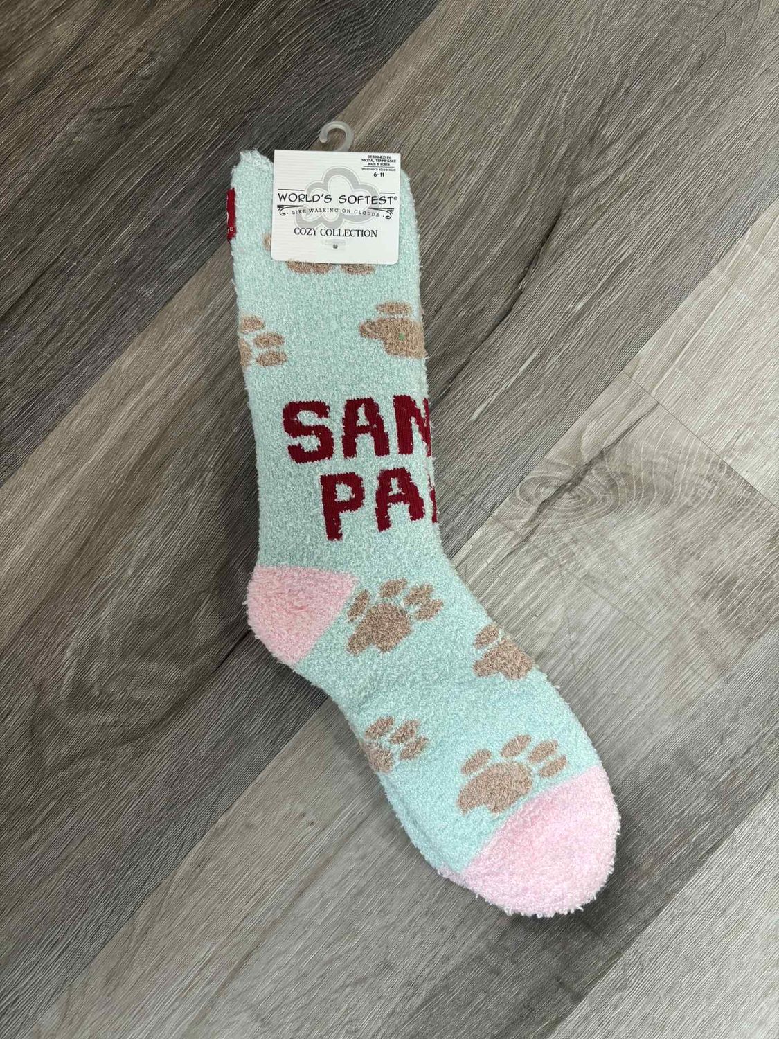 Santa Paws Cozy Christmas Crew Sock