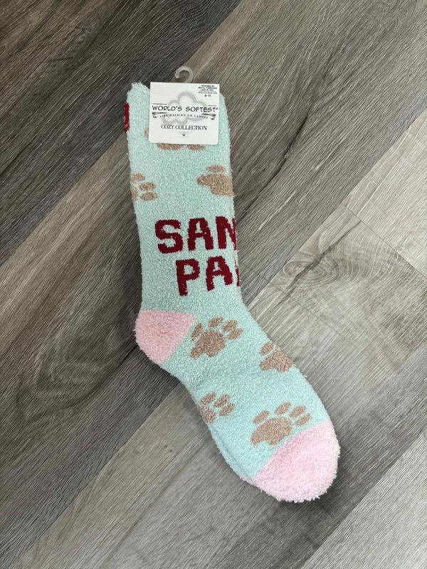 Santa Paws Cozy Christmas Crew Sock