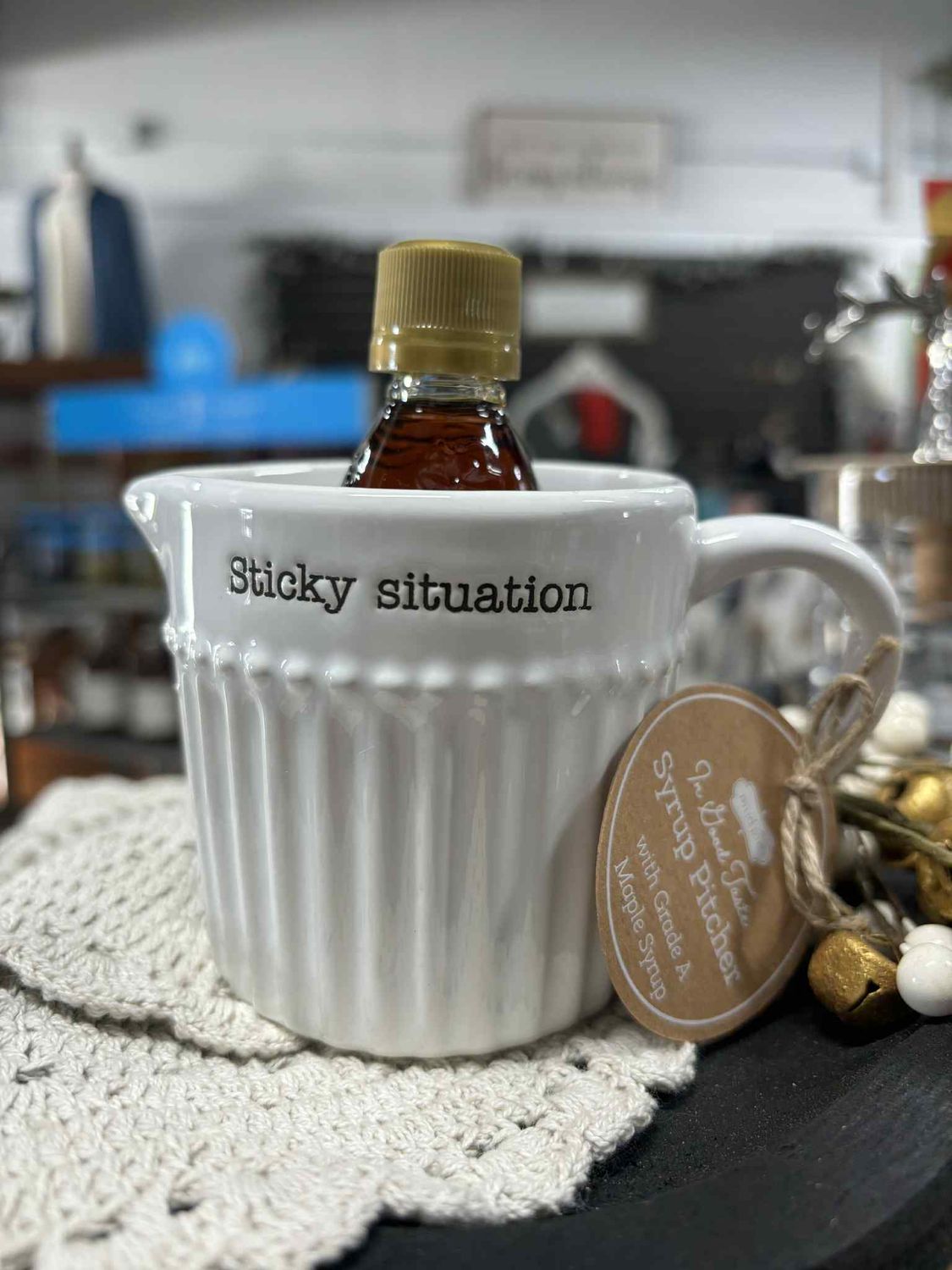 Sticky Situation Syrup Pitcher