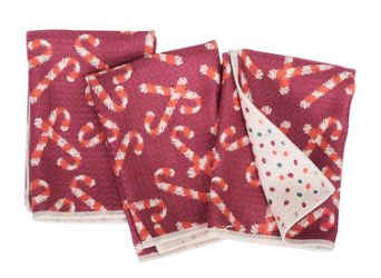 Reversible Red Candy Cane Mighty Mini Towel