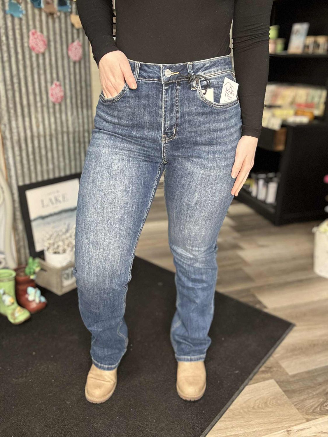 Mica Denim High Rise Straight Leg