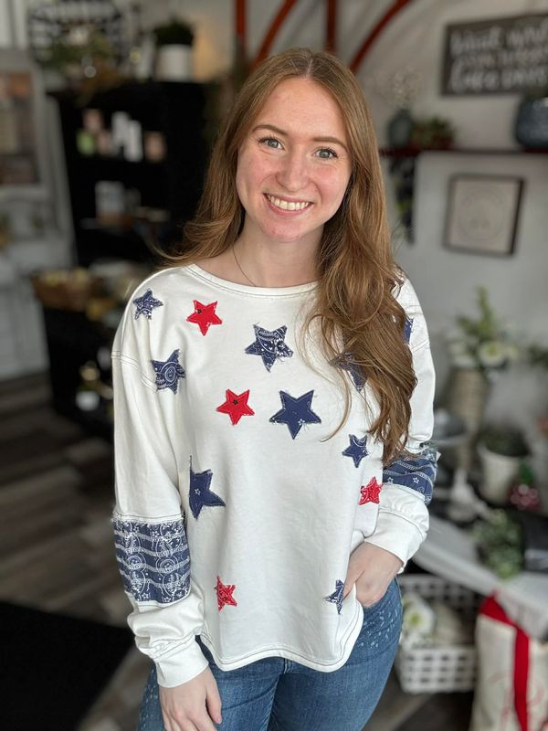 Star Patch Terry Top