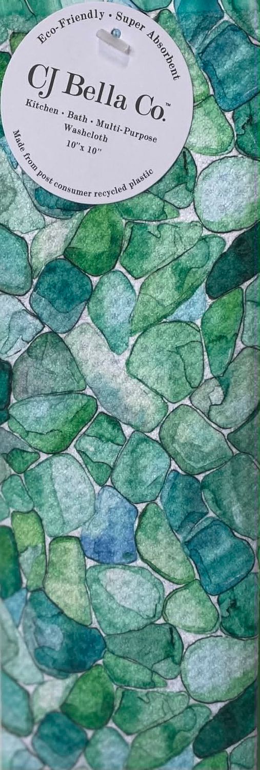 Sea Glass Greens Eco-Friendly Washcloth