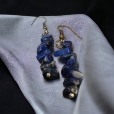 Lapis Lazuli Chip Earrings