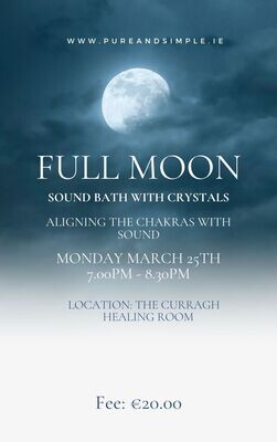 Full Moon Sound Bath Monday March 25th