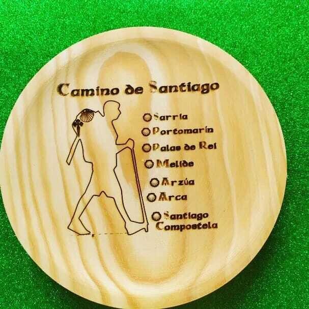 PLATO RECUERDO DEL CAMINO DE SANTIAGO