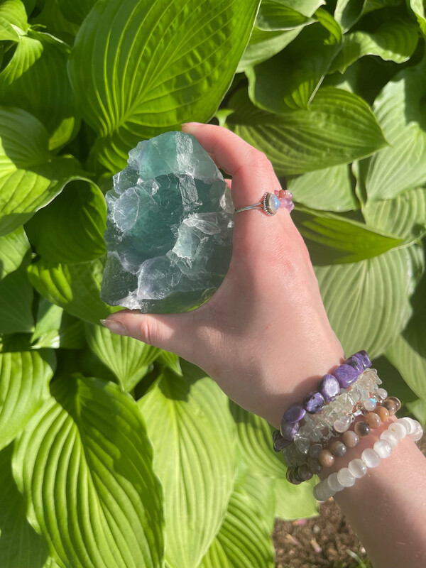 Rough Green Fluorite Specimen