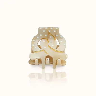 Haarklammer Brezn creme klein Haarklammer Brezn creme klein