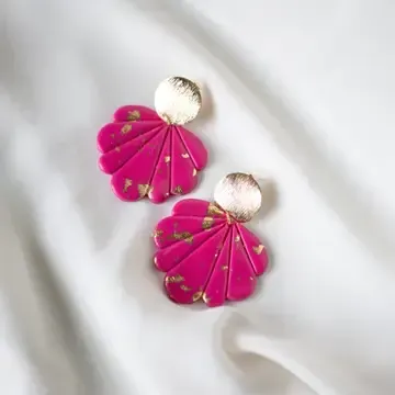 ALICE - lila große, auffällige Blumenohrringe