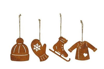 Anhänger Winterkleidung rost 4  Varianten