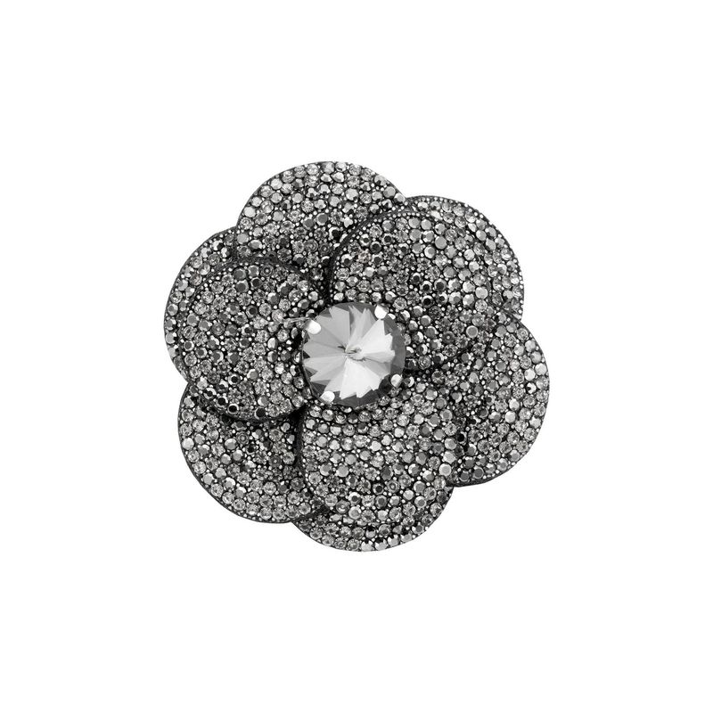 Glitzernde Brosche Blume Silber Glitzernde Brosche Blume Silber