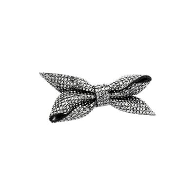 Glitzernde Brosche Schleife Grau Glitzernde Brosche Schleife Grau