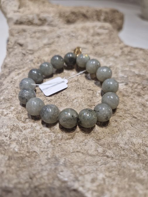 Armband Naturstein grau 10mm