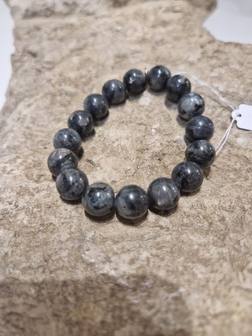 Armband Naturstein dunkelgrau 10mm