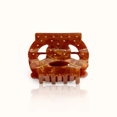 Haarklammer Brezn braun Groß