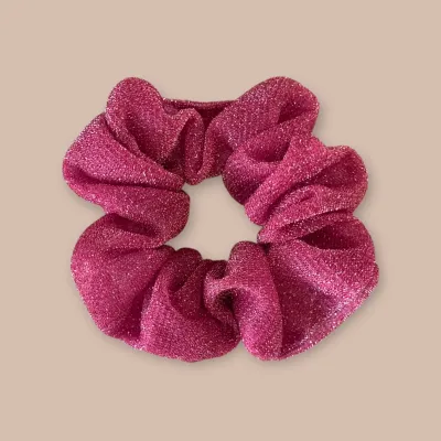 Glitzer-Haargummi - Rosa