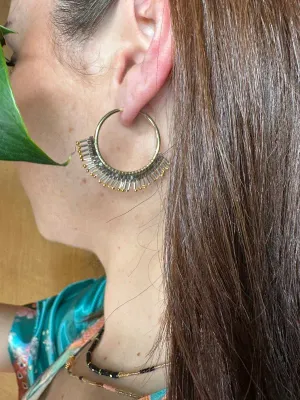 Handgemachte Golden Ohrringe Handgemachte Golden Ohrringe