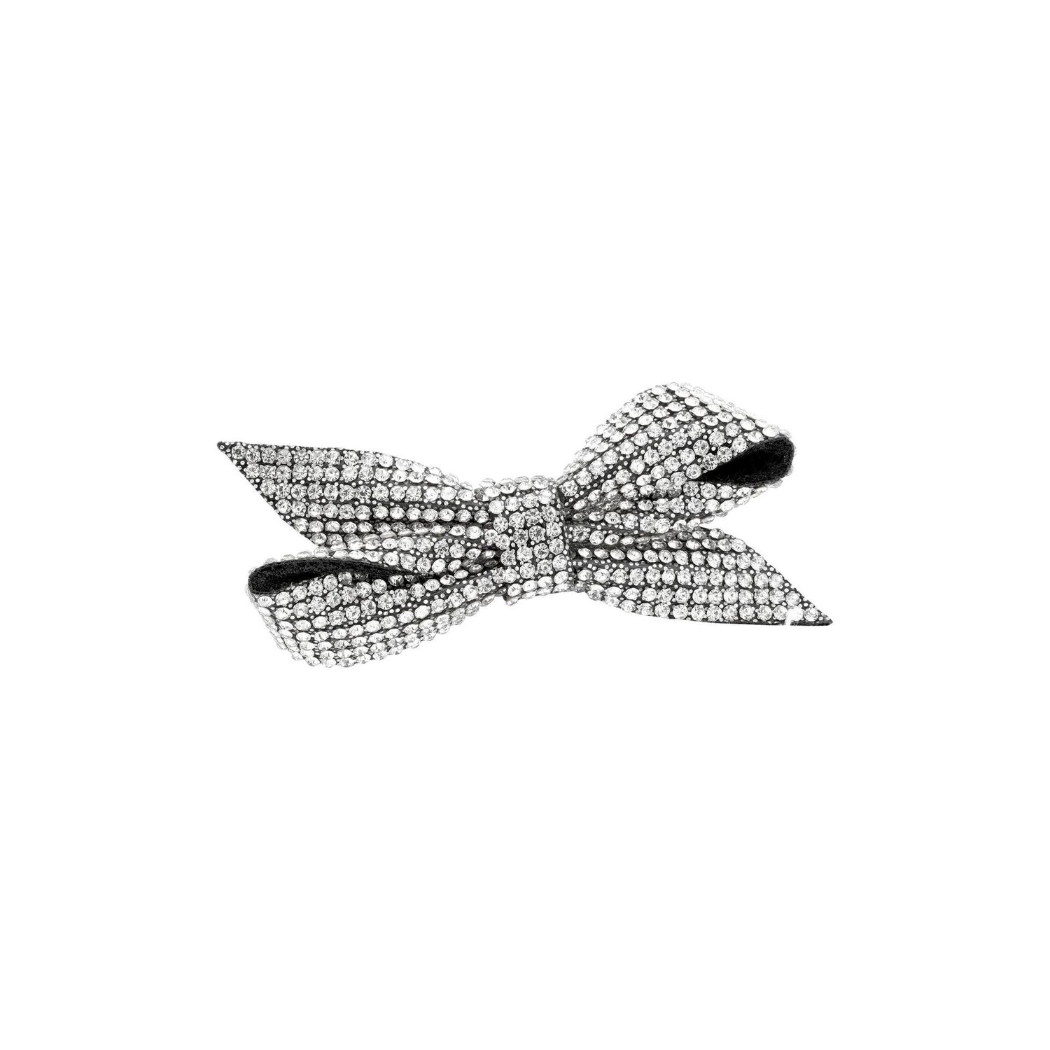 Glitzernde Brosche Schleife Silber
