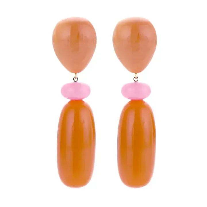 Ohrringe Colour Pop orange / rosa Ohrringe Colour Pop orange / rosa