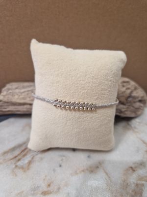 Armband silberne Doppelkugeln