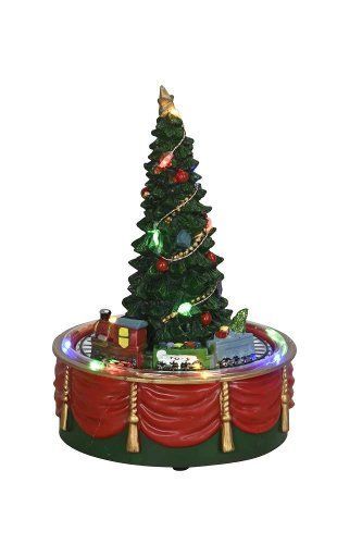 Spieluhr Tannenbaum m. LED + Musik D13xH19cm