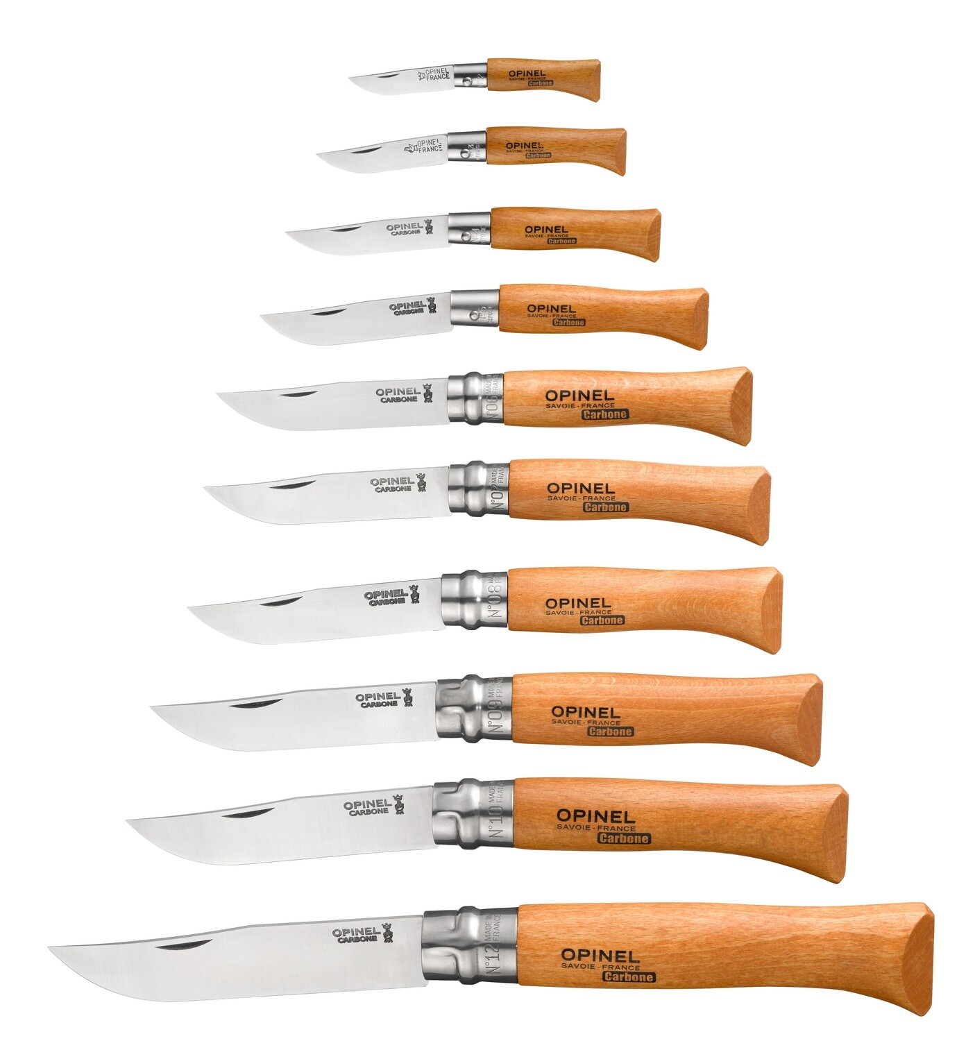 Opinel Klappmesser Carbon natur - Kollektionsübersicht