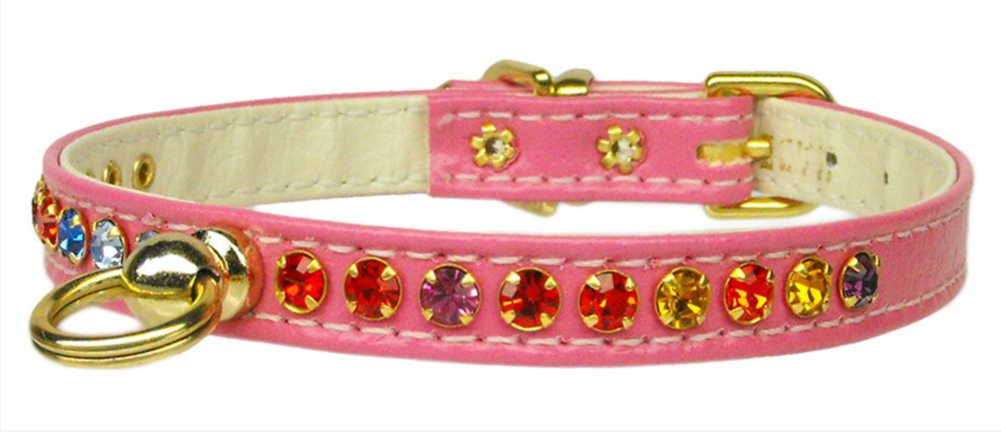 #26 Crystal Collar with Jewels Pink