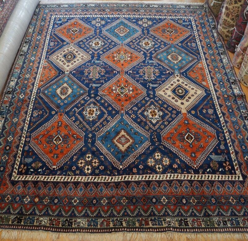 Gorgeous Persian Yallameh 10'5" x 13'5"  Hand Knotted Wool Vintage Tribal Large Oriental Rug