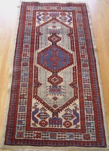 3' x 6' Antique Persian Sarab Heriz Tribal Hand Knotted Wool VEG. Dyes  Oriental Rug