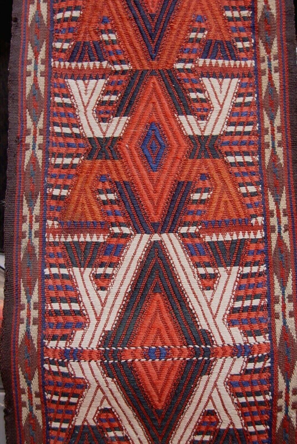 1' x 60'  ft COMPLETE TENT BAND ANTIQUE YOMUD TURKMEN HAND-WOVEN  WOOL TEXTILE