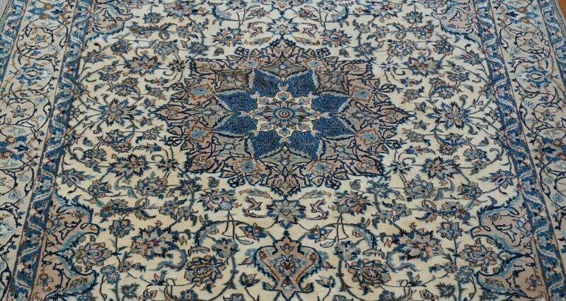 Fine Persian Nain Silk & Wool Hand Knotted Premium Quality Oriental Rug 6'4" x 10'