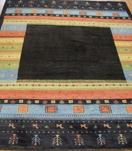 6'9" x 9'6"  Persian Gabbeh Hand Knotted  Tribal Wool Modern premium quality Rug Animals Goats Tree