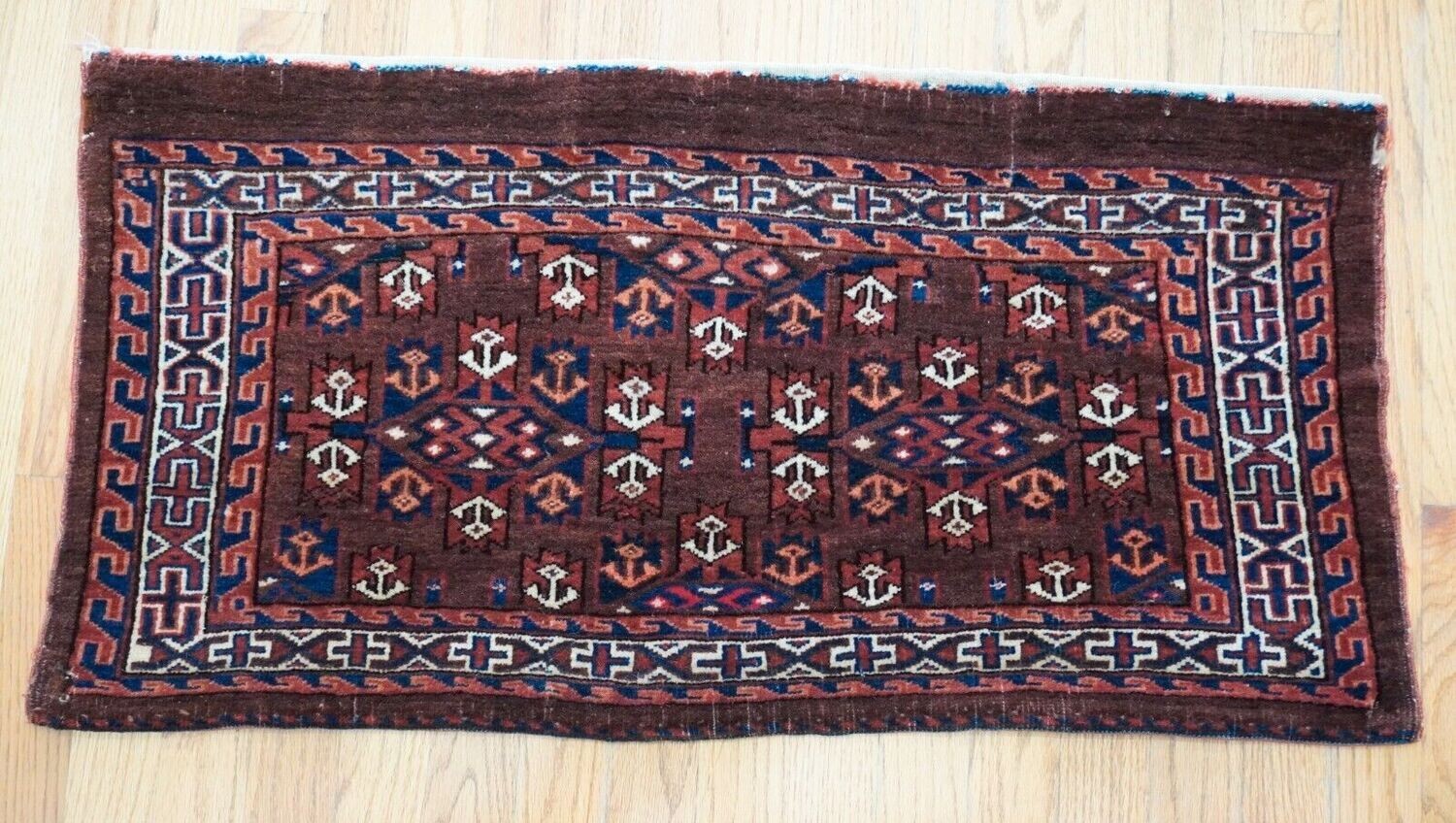 2'5"x 3' Antique Turkoman Yomud Bag/Torba Tribal Hand Made Wool Textile Rug